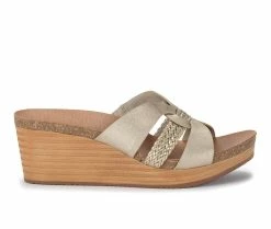Deals 😀 Women's Baretraps Yadora Wedge 🩴 Sandals Champagne ✨
