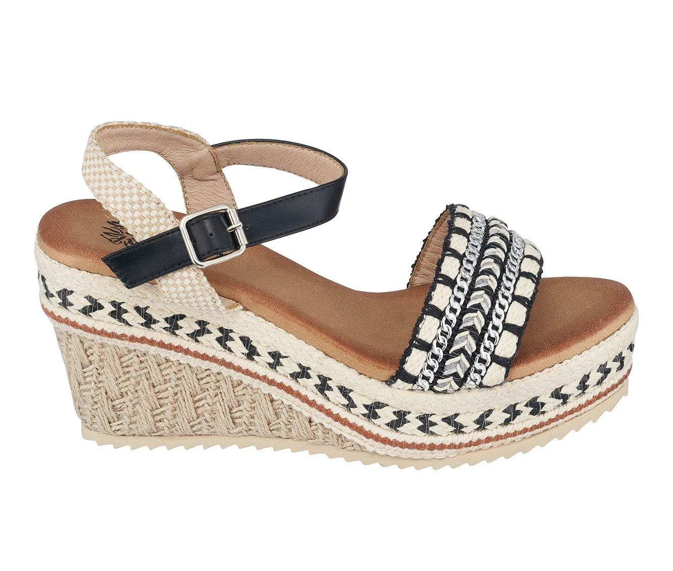 Cheapest π Women's GC π Shoes Cheri Espadrille Wedge π©΄ Sandals Black βοΈ
