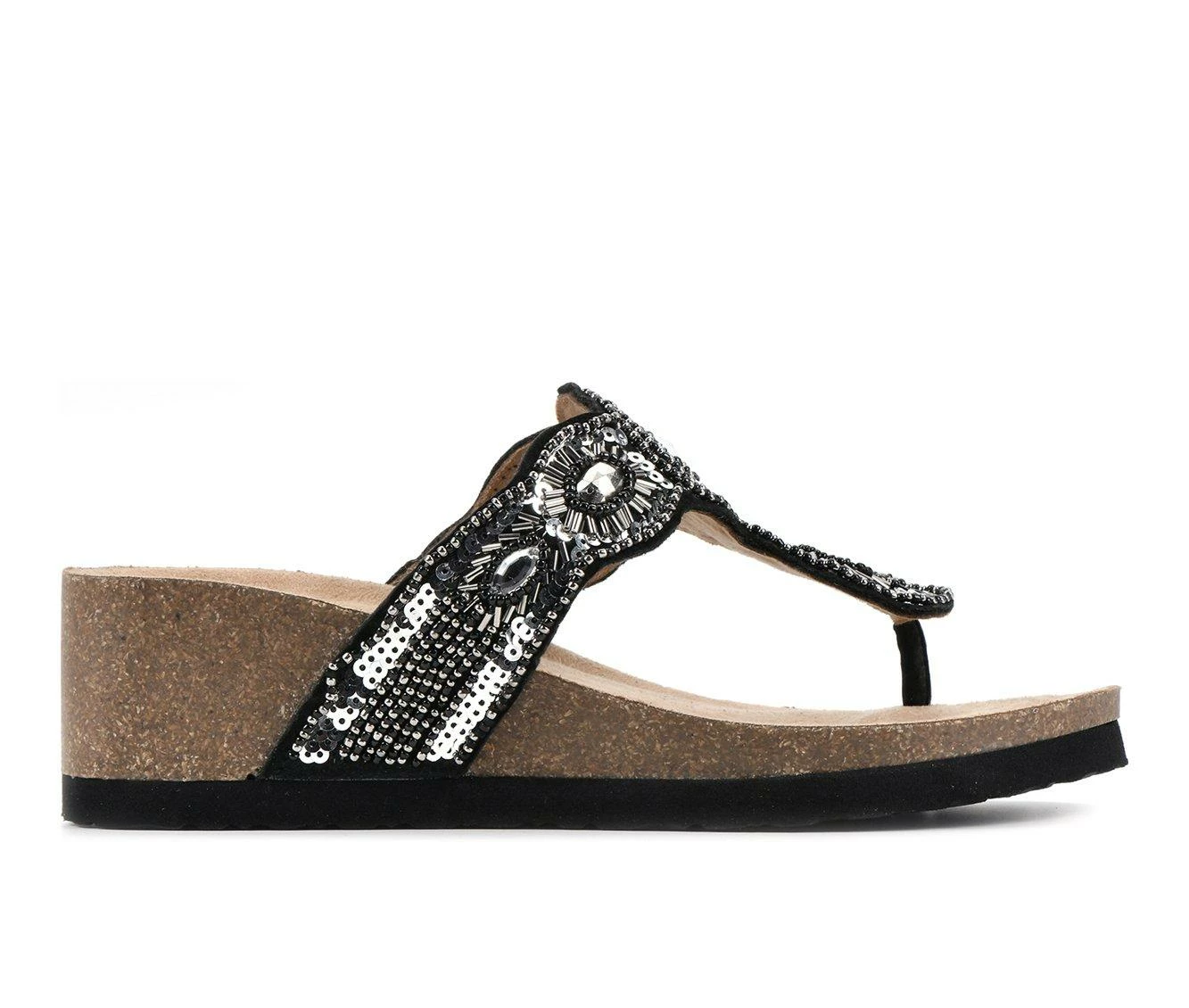 Top 10 π Women's White Mountain Blast Wedge Footbed π©΄ Sandals Black 𧨠- Image 2
