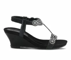 Deals ⌛ Women's Patrizia Shining Wedge 🩴 Sandals Black ⌛