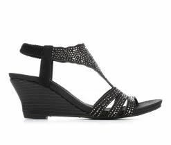 New 🥰 Women's Patrizia Chevronic Wedges Black 🤩