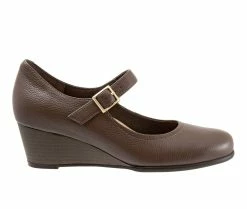 Discount ✨ Women's Trotters Willow Wedges Dark Taupe 🧨