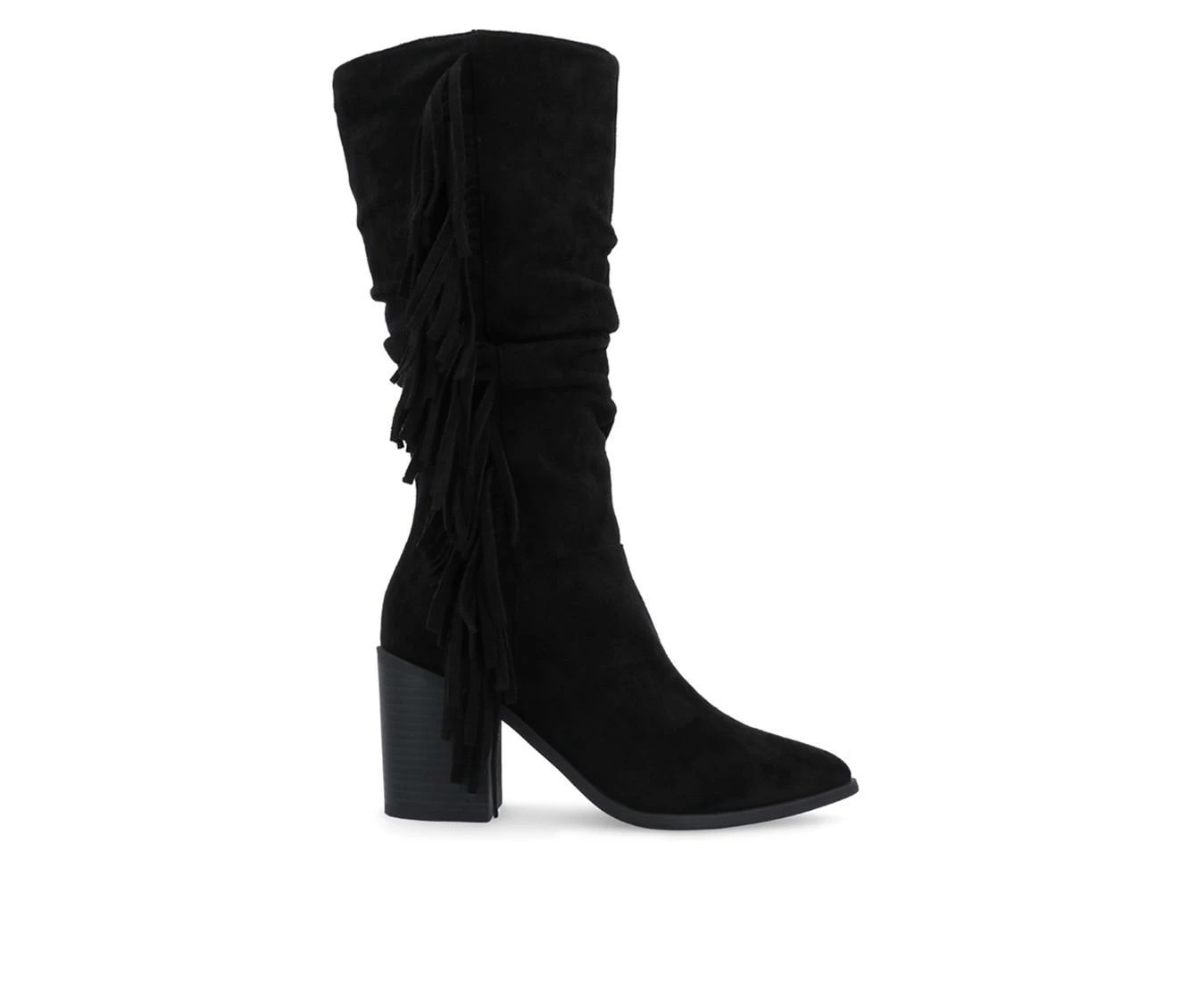 Deals π Women's Journee Collection Hartly Mid Calf Western Inspired Boot Black β€οΈ - Image 2