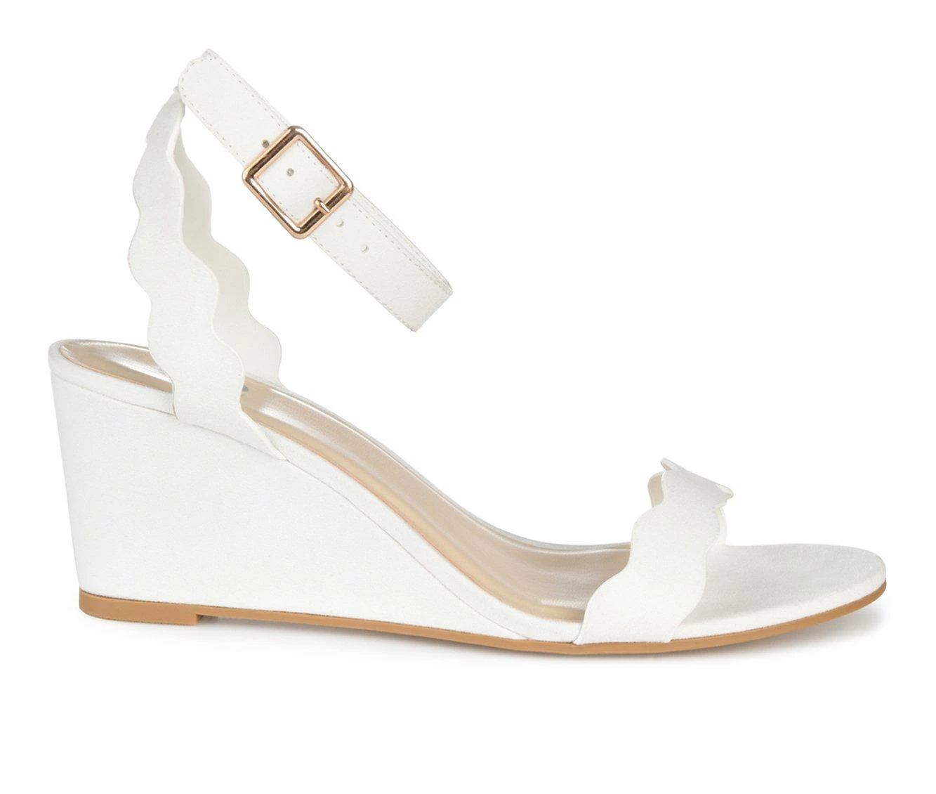 Hot Sale π Women's Journee Collection Loucia Wedge π©΄ Sandals White 𧨠- Image 2