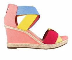 Buy 👏 Women's Impo Trissa Wedge 🩴 Sandals Flamingo Multi 🤩