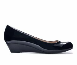 Discount 😀 Women's CL By Laundry Marcie Wedges Black Patent 😉