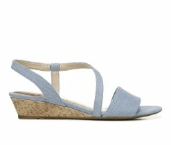 Outlet 🌟 Women's LifeStride Yasmine Wedge 🩴 Sandals Light Blue 🌟