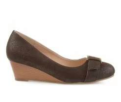 New 🔔 Women's Journee Collection Graysn Wedges Brown 🎉