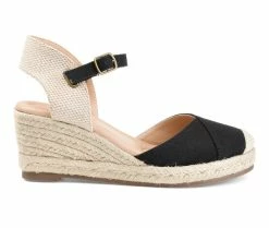 Buy 👏 Women's Journee Collection Ashlyn Espadrille Wedges Black 👏
