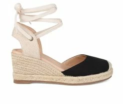 Flash Sale 🔥 Women's Journee Collection Monte Espadrille Wedges Black 💯