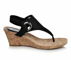 Wholesale 👏 Women's White Mountain Aida Wedge 🩴 Sandals Black ❤️