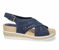 Best Pirce 😍 Women's Bella Vita Cosette Wedge 🩴 Sandals Navy ⭐