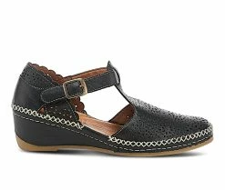 Brand new 👍 Women's SPRING STEP Airy Wedge 👠 Heels Black 💯