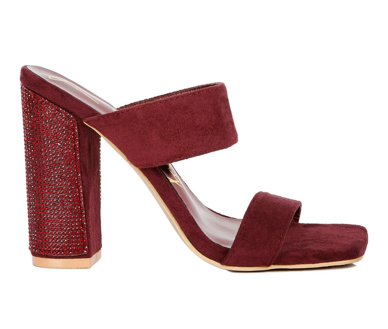 Cheapest π Women's London Rag High Sass π Dress π©΄ Sandals Burgundy π₯° - Image 2