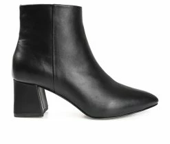 Coupon ⌛ Women's Journee Signature Tabbie Heeled Booties Black ⌛