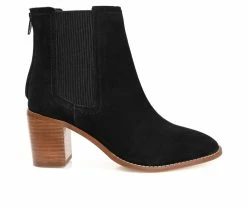 Outlet ✔️ Women's Journee Signature Tazlyn Heeled Chelsea Booties Black 🥰
