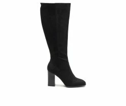 Top 10 🛒 Women's London Rag Zilly Knee High Heeled 🥾 Boots Black 🎁