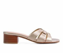 Cheapest ❤️ Women's London Rag Sonnet 👗 Dress 🩴 Sandals Pewter Gold ✔️