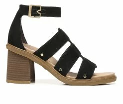 Discount 🎉 Women's Dr. Scholls Eleanor 👗 Dress 🩴 Sandals Black Fabric 🎁