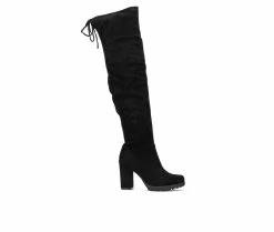 Best Sale 🛒 Women's New York And Company Adora Over The Knee 🥾 Boots Black 🛒