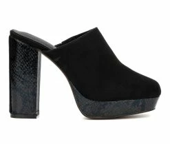 Hot Sale 🔔 Women's Gabrielle Union Mykayla Heeled Clogs Black 🛒