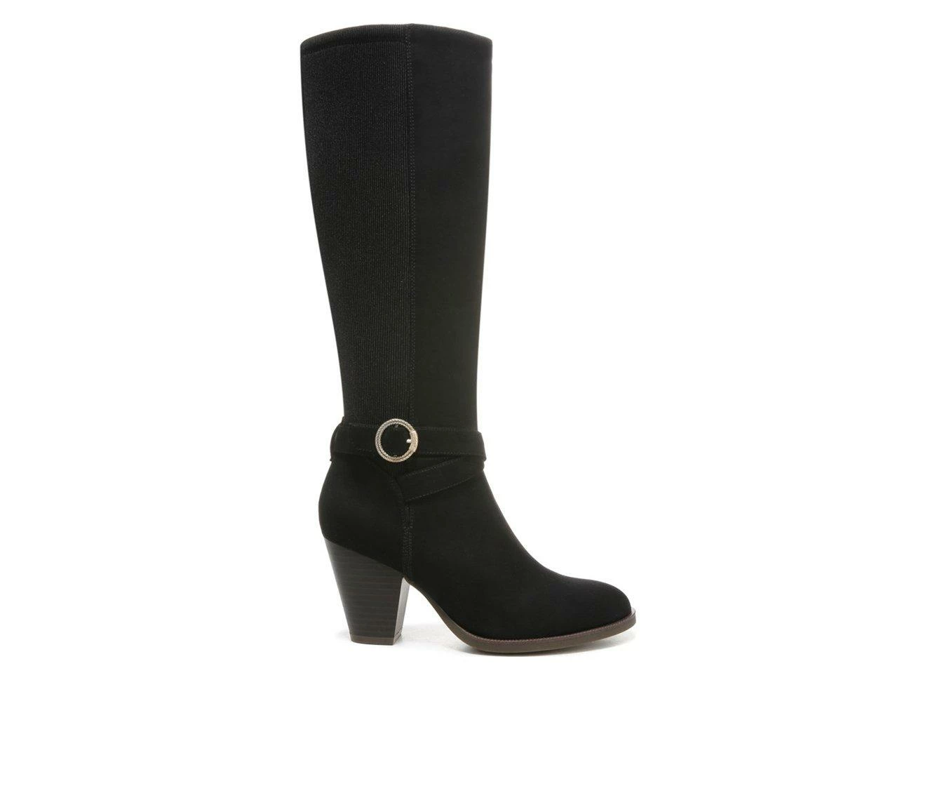 Coupon π₯° Women's Dr. Scholls Knockout Knee-High Heeled Booties Black π₯