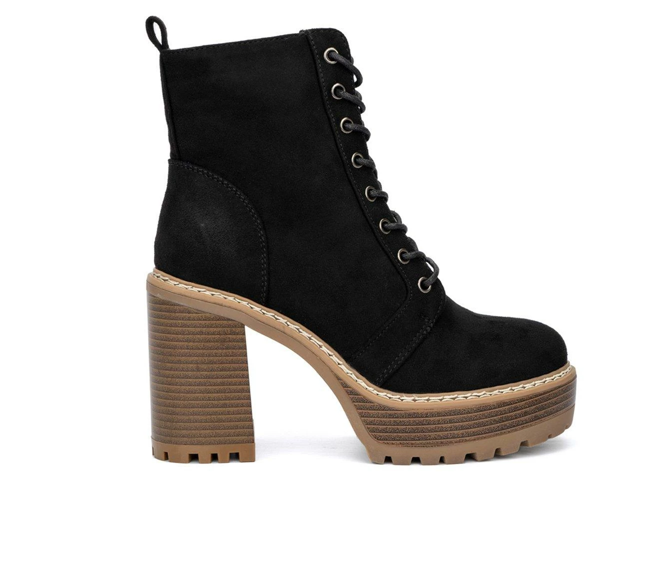 Best reviews of βοΈ Women's Olivia Miller Evie Platform Heeled Lace Up π₯Ύ Boots Black π₯ - Image 2