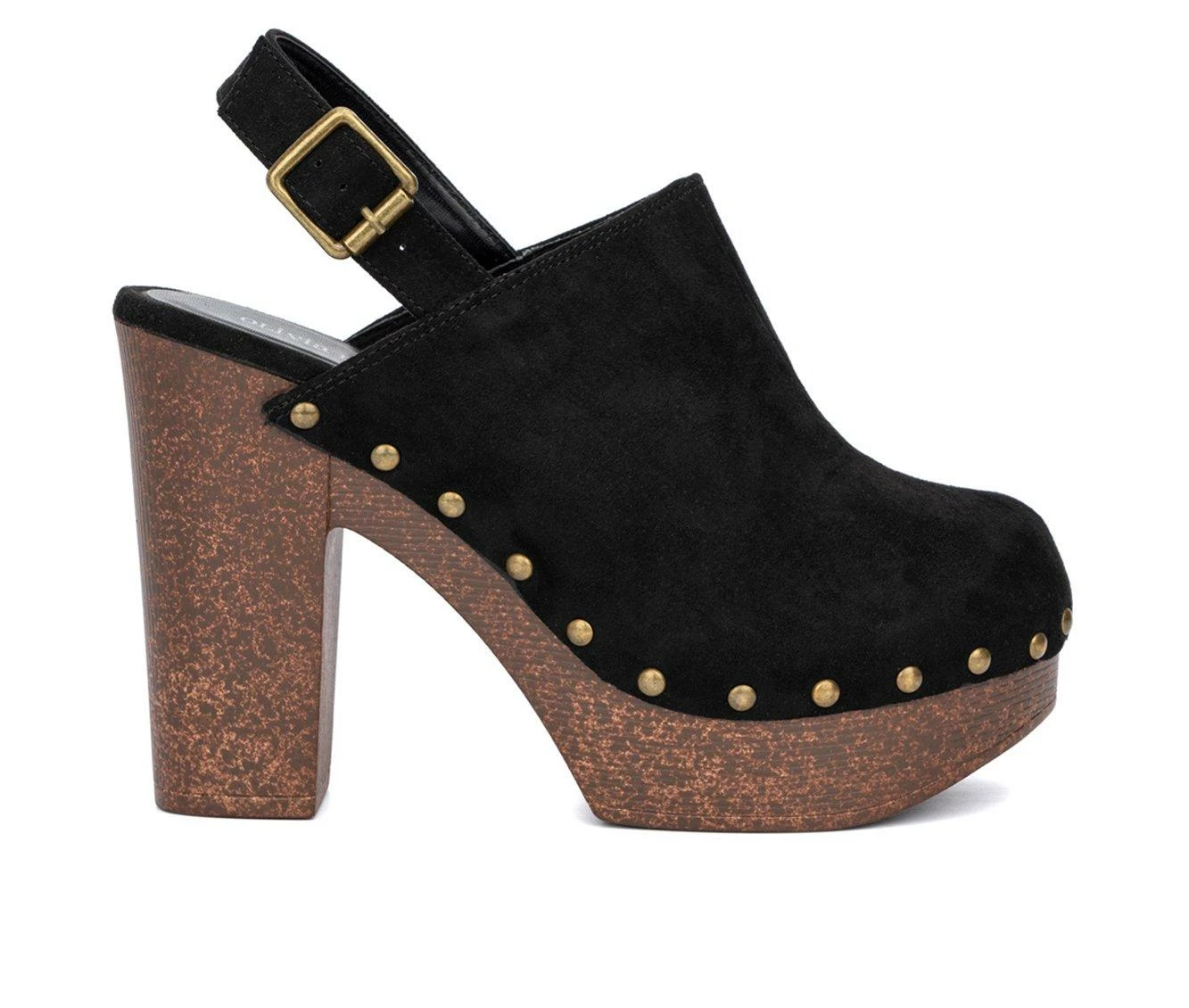 Outlet βοΈ Women's Olivia Miller Lia Platform Heeled Clogs Black π₯° - Image 2