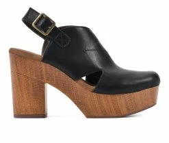 Promo ✨ Women's White Mountain Thalia Platform Block Heel Clogs Black 🔥