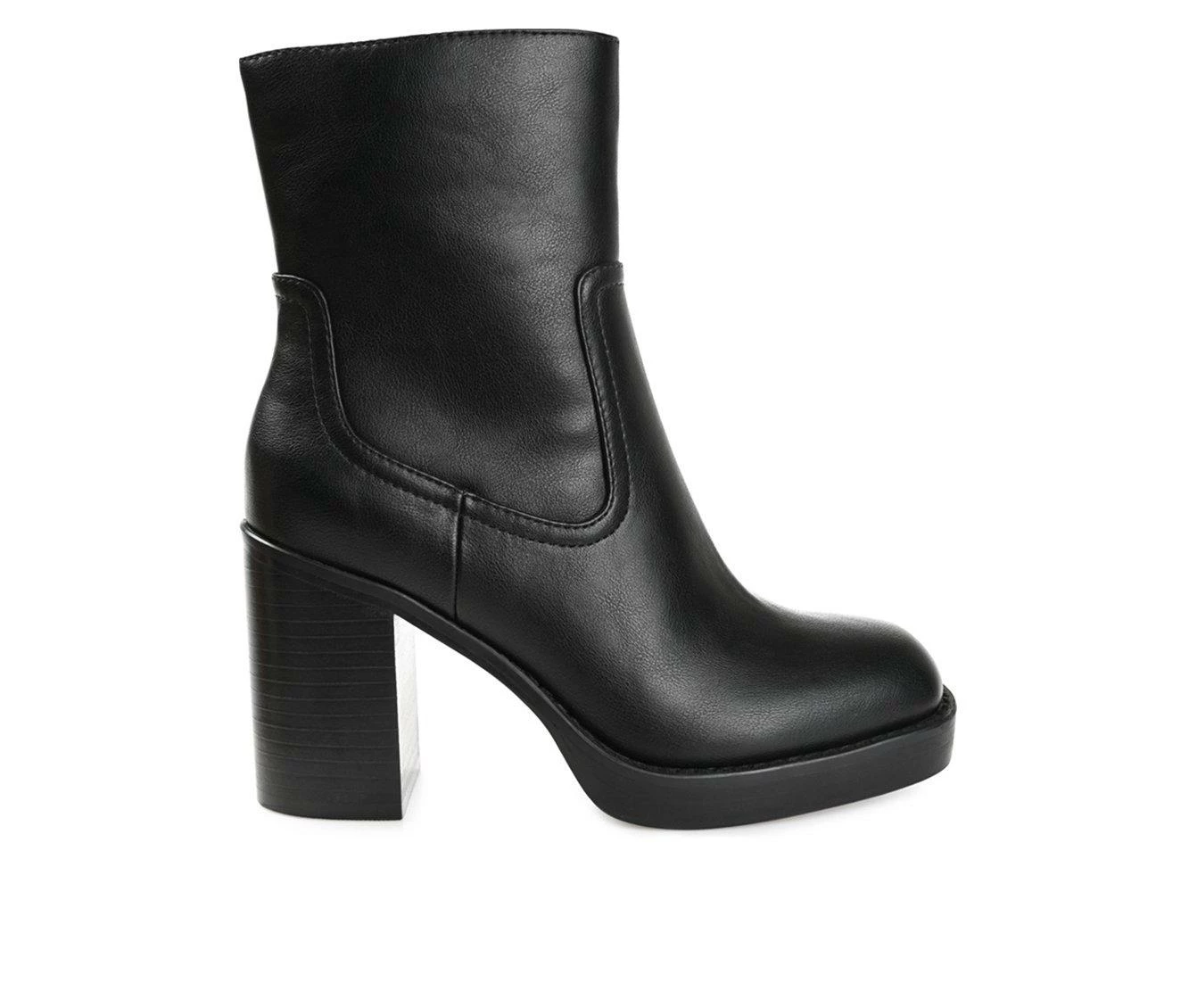 Best Pirce β€οΈ Women's Journee Collection Brittany Block Heel Booties Black π