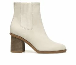 Cheapest 🌟 Women's Dr. Scholls Ride Away Heeled Chelsea Booties White Cap 🧨