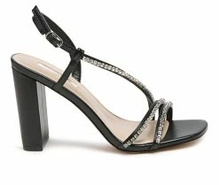 Discount 🤩 Women's London Rag Raisins Pie 👗 Dress 🩴 Sandals Black 🤩