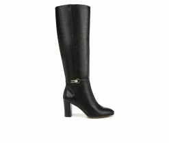 Budget ✔️ Women's Franco Sarto Palermo Knee High Heeled 🥾 Boots Black 😀