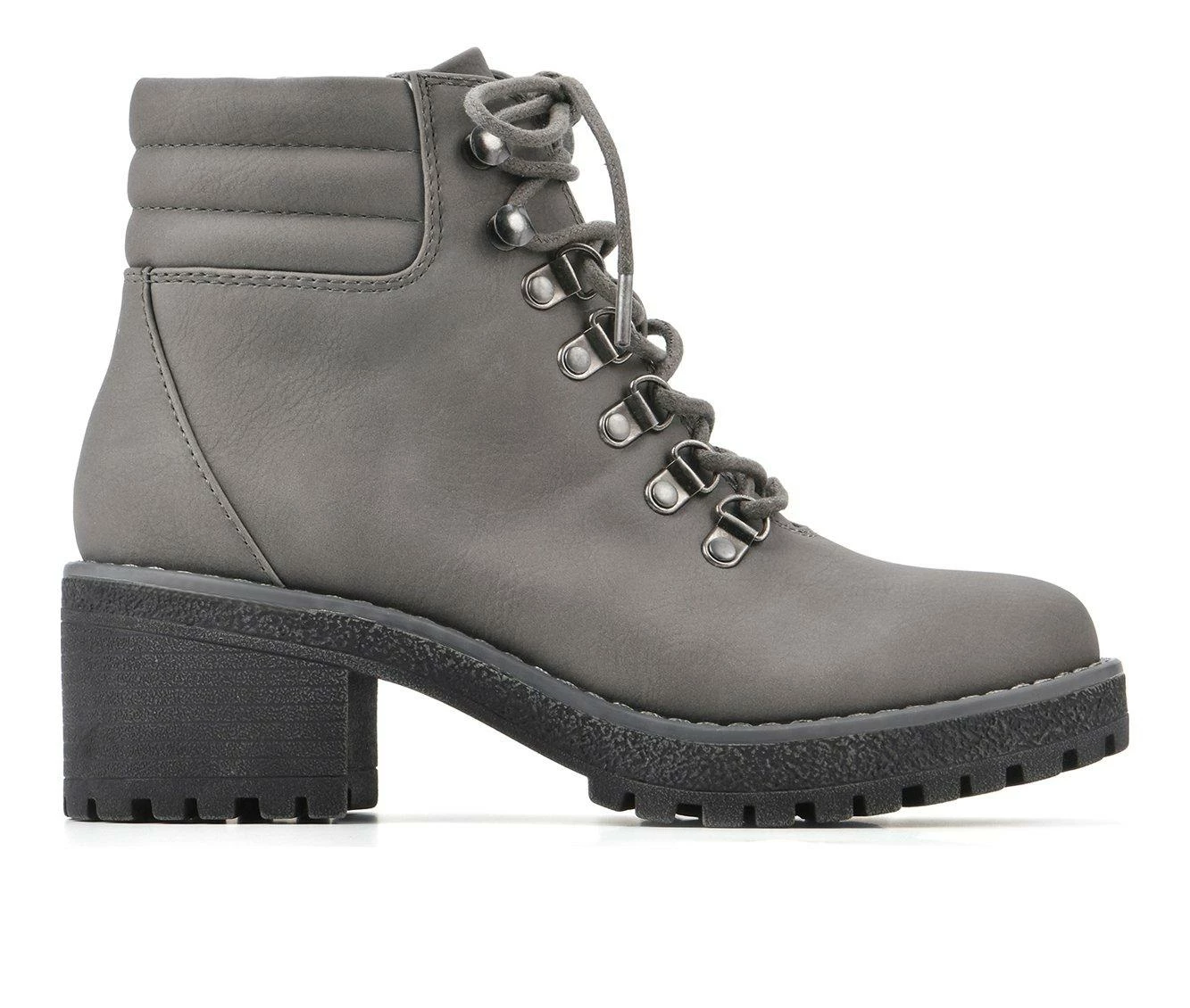 Wholesale π Women's Cliffs By White Mountain Bryce Lace Up Heeled Booties Grey Nubuck β¨