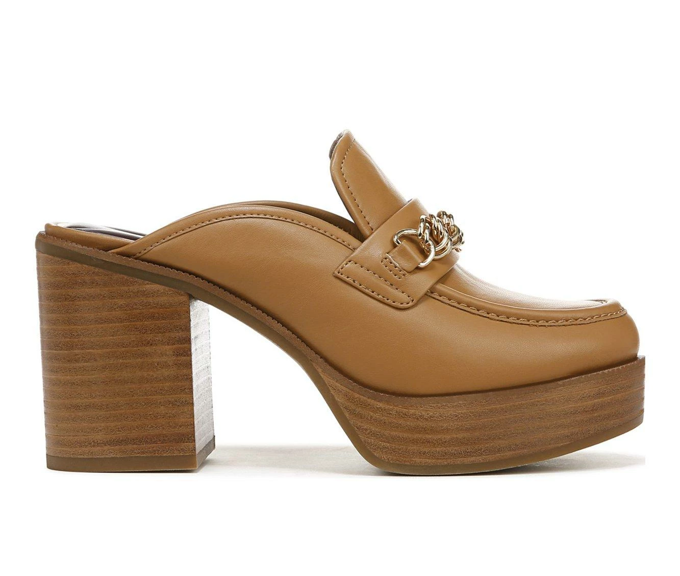Best deal π Women's Franco Sarto Katra Clog Platform Block π Heels Caramel π―