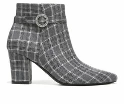 Buy 🎉 Women's LifeStride Sparkle Booties Charcoal Plaid ❤️