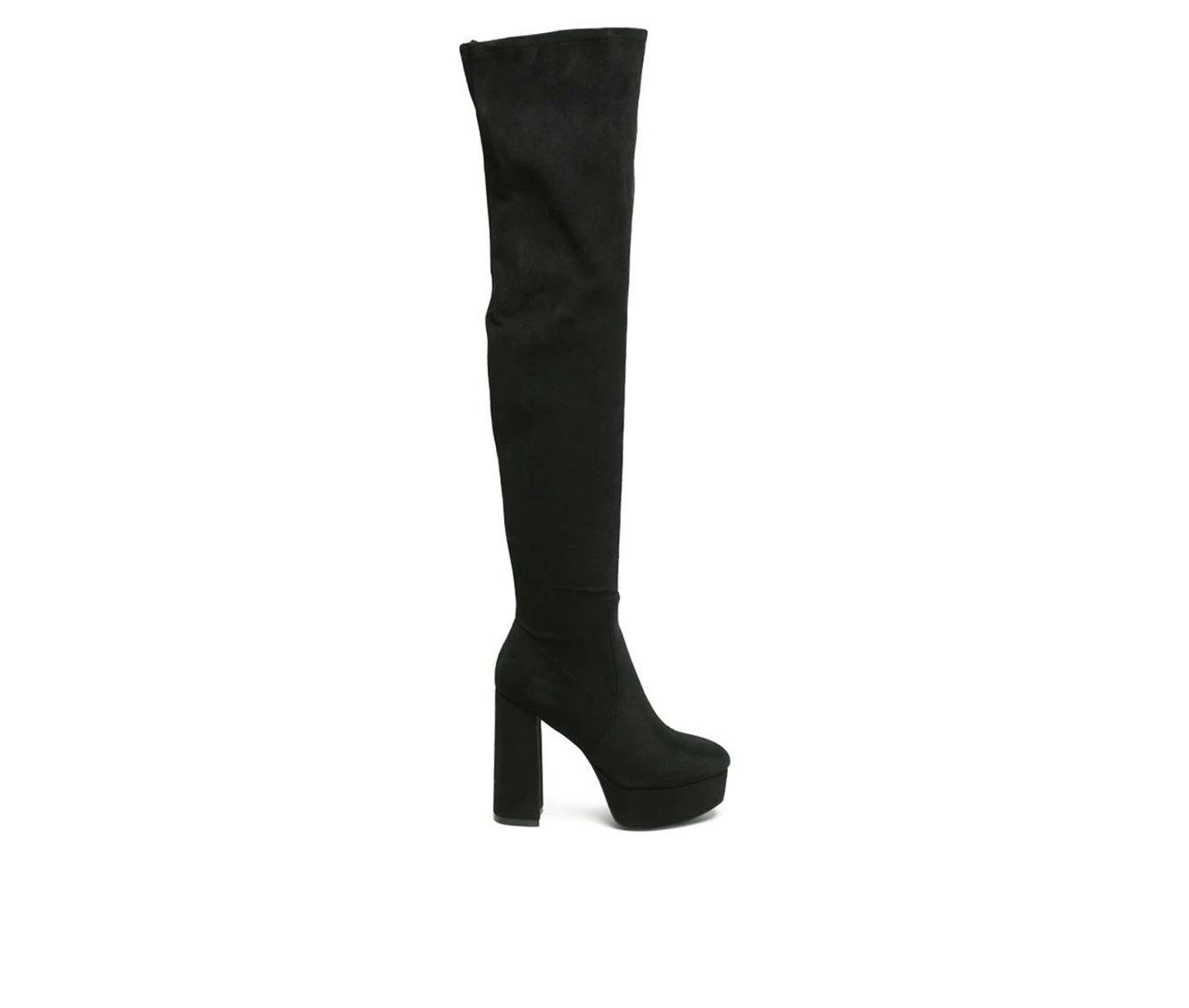 Top 10 π Women's London Rag Bubble Platform Knee High π₯Ύ Boots Black Suede π