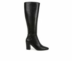Brand new ✔️ Women's LifeStride Stratford Knee High 🥾 Boots Black Croco 🤩