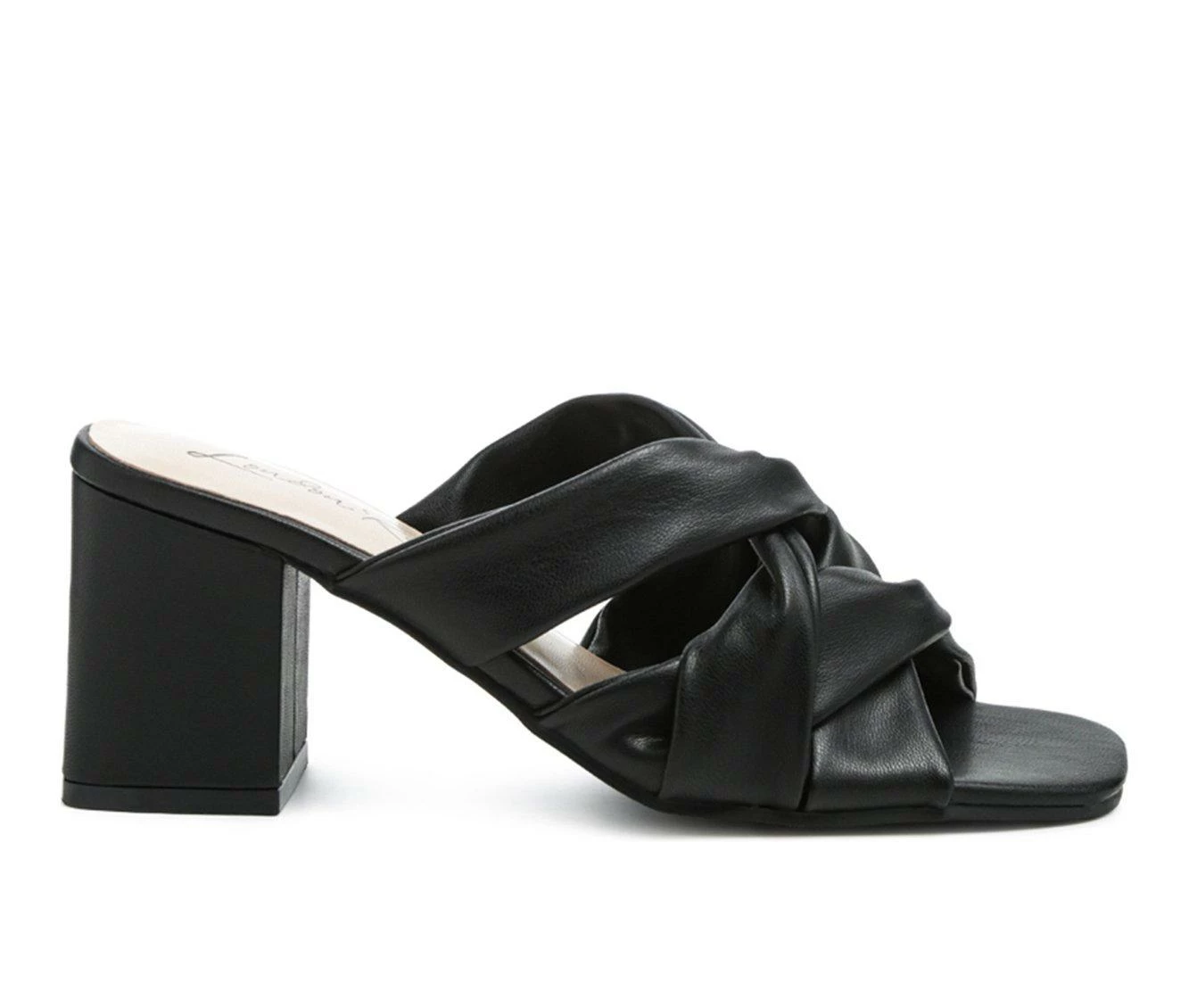 Hot Sale β Women's London Rag Knope Block Heel π Dress π©΄ Sandals Black π§¨