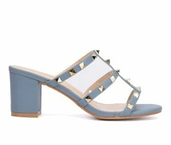 Cheap 🔔 Women's Olivia Miller Asia 👗 Dress 🩴 Sandals Blue 🔥