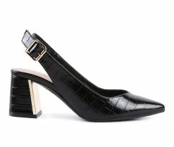 Cheapest 🎉 Women's London Rag Gidget Block Heel Pumps Black 😀