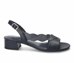 Best deal 😉 Women's Easy Street Chantell Block Heel 👗 Dress 🩴 Sandals Navy 🌟