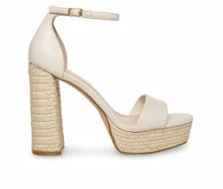 Deals ✔️ Women's Madden Girl Omega Block Heel 👗 Dress 🩴 Sandals Bone Paris 🔔