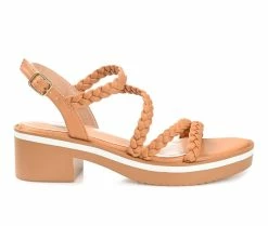 Best deal 💯 Women's Journee Collection Taralie 👗 Dress 🩴 Sandals Tan ✨