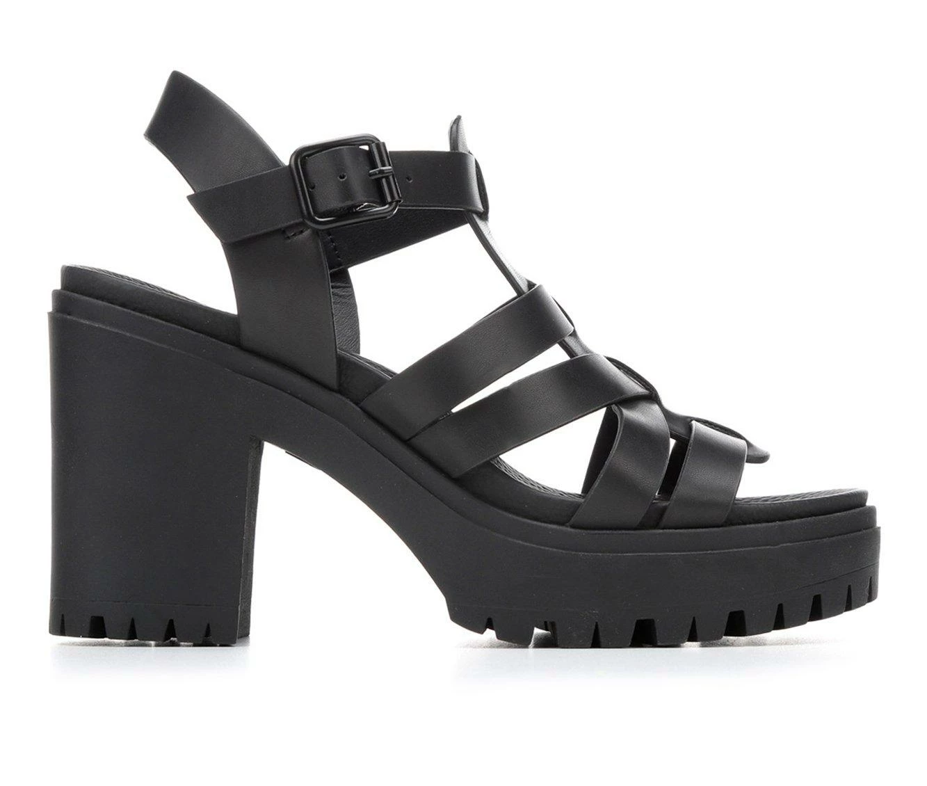 Promo π Women's MIA Jayda Lugged Heel π©΄ Sandals Black π