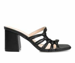 Wholesale ⌛ Women's Journee Collection Emory Heeled 🩴 Sandals Black ✨