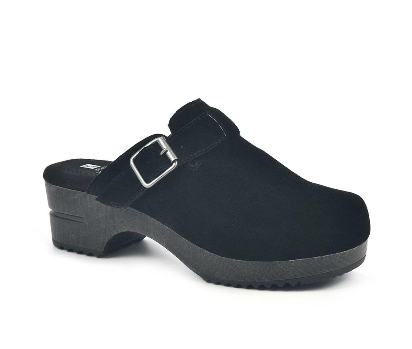 Buy ๐ Women's White Mountain BeHold Clogs Black Suede ๐ - Image 3