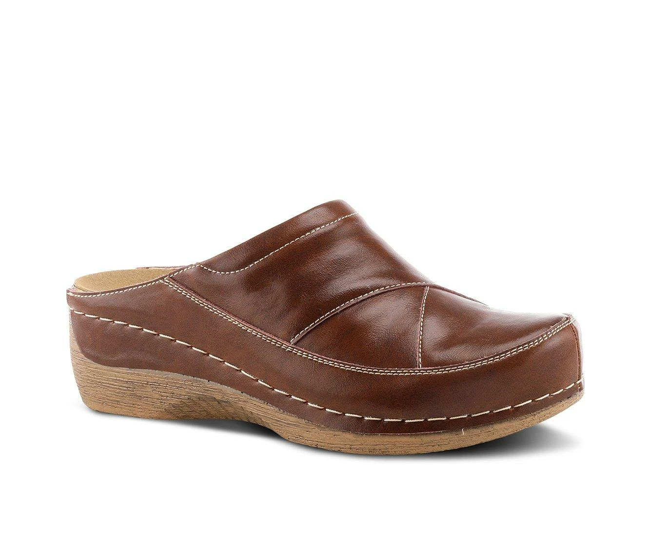 Flash Sale π₯ Women's SPRING STEP Telly Wedge Clogs Cognac π - Image 3
