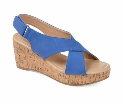 Best reviews of 😍 Women's Journee Collection Jenice Wedges Blue 👍 -b.o.c Sales 2 1419