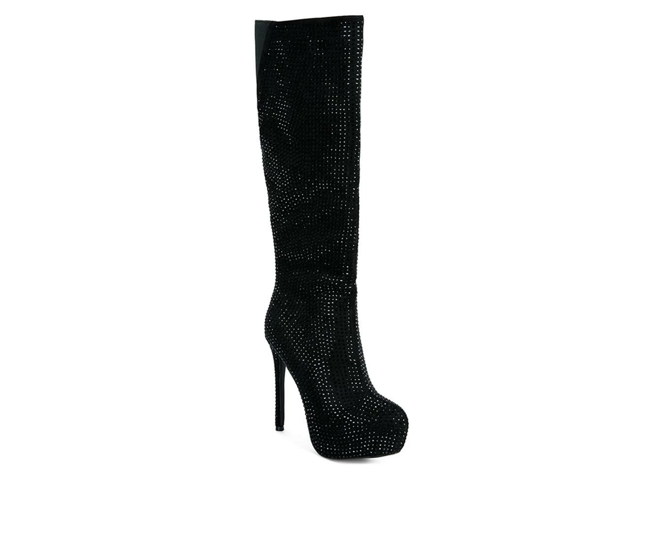 Coupon βοΈ Women's London Rag Nebula Heeled Mid Calf π₯Ύ Boots Black π₯ - Image 3